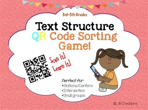 QR Activity: TEXT STRUCTURE task card game (3rd, 4th, 5th grades ...