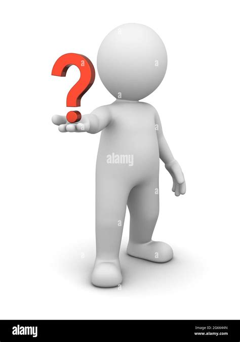 3d man question mark Cut Out Stock Images & Pictures - Alamy