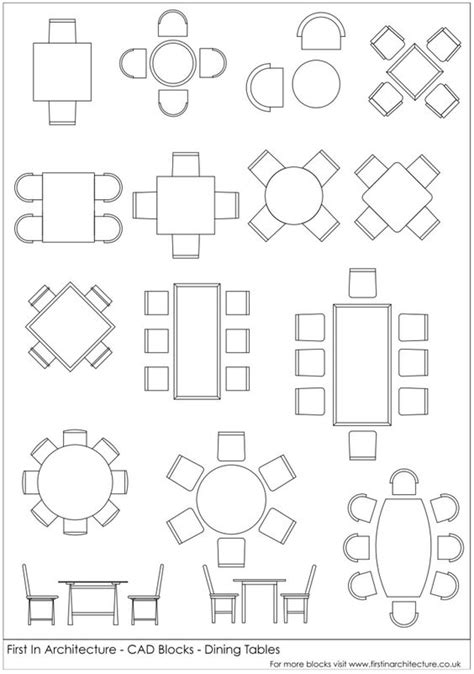 FIA CAD Blocks Dining Tables | Autocad | Pinterest | Tables, Ideas and ...