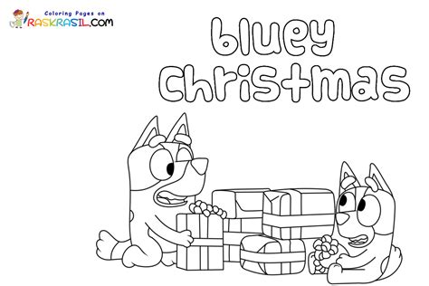 Bluey Christmas Coloring Pages