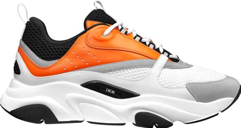 Dior Orange & White 'B22' Sneakers | INC STYLE