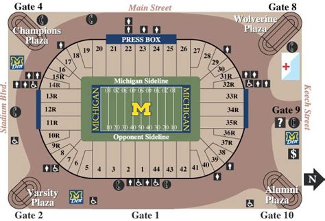 Michigan Stadium Seating Diagram | Michigan, University of michigan ...