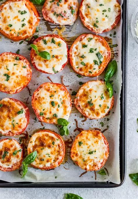 baked tomatoes with parmesan, mozzarella, and fresh basil | Baked ...