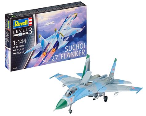 Buy Revell03948 Suchoi Su-27 Flanker 1:144 Scale Unbuilt/Unpainted ...