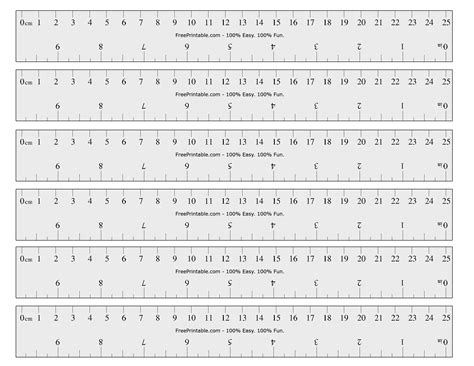 Metric Measurements On A Ruler