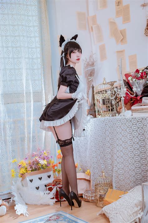 [Cosplay写真] 人气Coser二佐Nisa - 犬之眷之碧蓝爱宕 女仆(19P)-中国美女-找套图