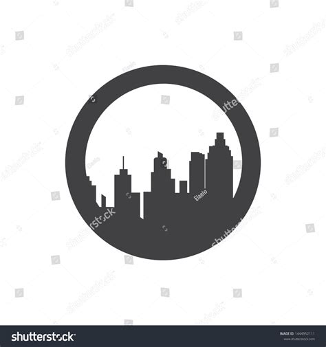 City Skyline Vector Silhouette Illustration Stock Vector (Royalty Free ...