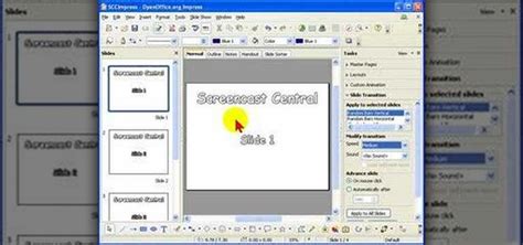 How to Create slideshow transitions in OpenOffice Impress « Software ...