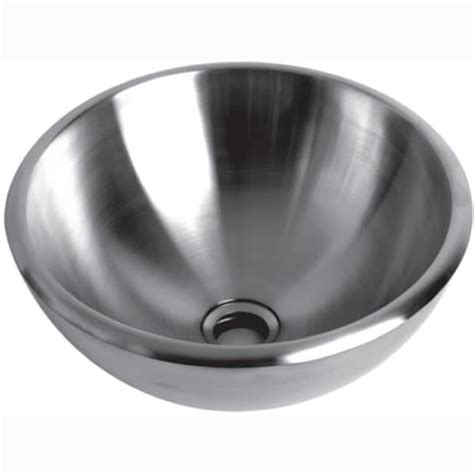 Brushed Stainless Steel Vessel Bathroom Sink - Free Shipping Today ...