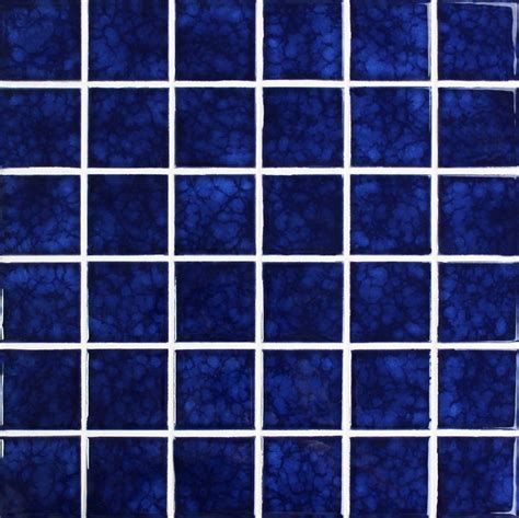 A dark blue porcelain mosaic tiles in 48x48mm in popular glazed surface ...