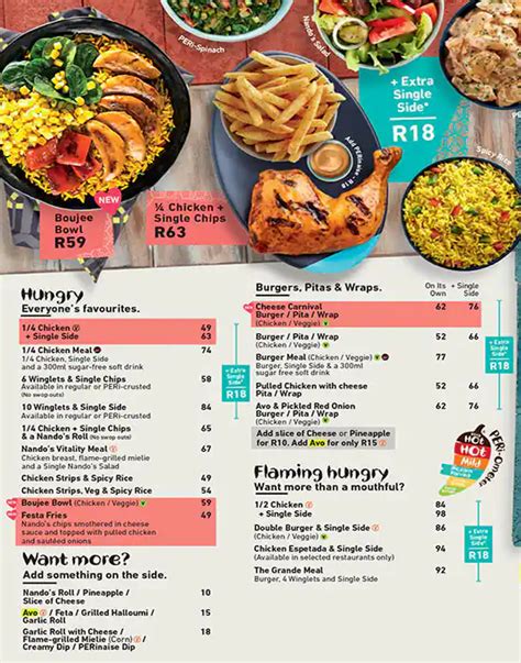 Nando's Menu, Menu for Nando's, Kempton Park, East Rand - Zomato SA