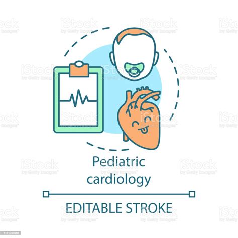 Pediatric Cardiology Concept Icon Stock Illustration - Download Image ...