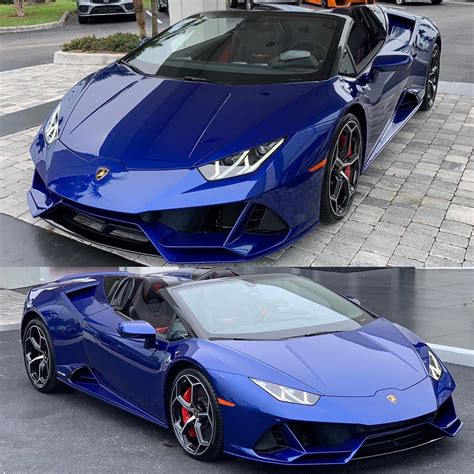 The Lamborghini Huracan EVO Spyder. Dark blue Color | Blue lamborghini ...