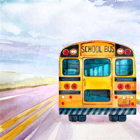 Yellow School Bus Wall Art | Painting