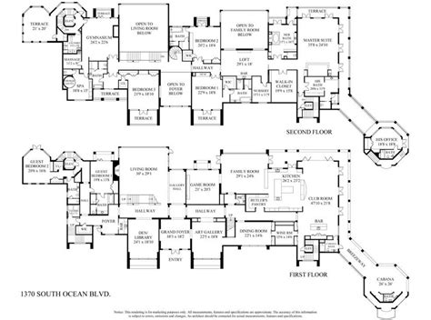 Mansion floor plan, House layout plans, Mansion plans