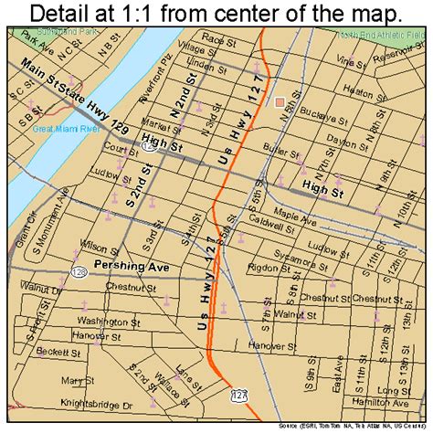 Hamilton Ohio Street Map 3933012