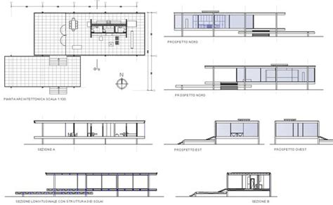 Farnsworth House dwg 2D | Piantine di case, Architettura concettuale ...