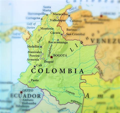 Map of Colombia, Colombia flag facts and best places to visit - Best ...