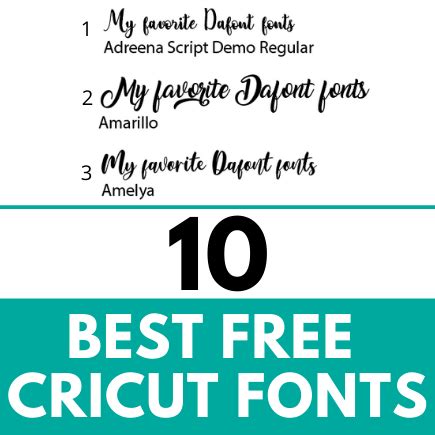 Free Cricut Fonts + Free Cheat Sheet - InsideOutlined