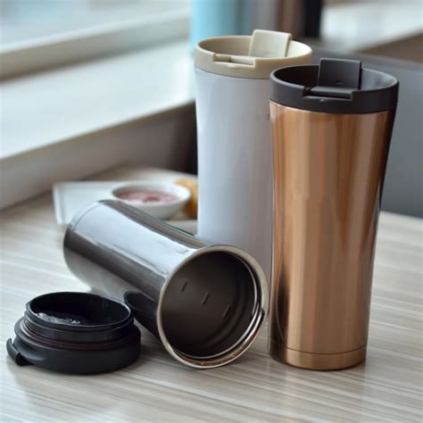 Stainless Steel Insulated Travel Car Mug Double Wall Vacuum Insulated ...