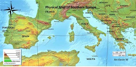 Physical Map Of Southern Europe Map Of Europe | Images and Photos finder