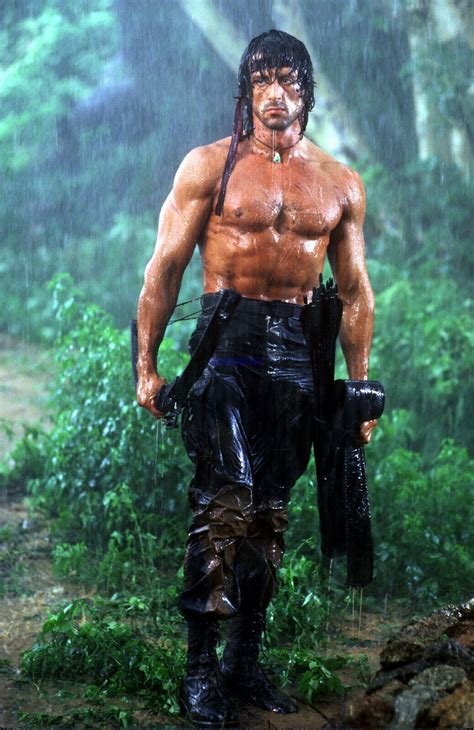 SYLVESTER STALLONE IN RAMBO FIRST BLOOD PART 2 GREAT ACTION PHOTO | eBay