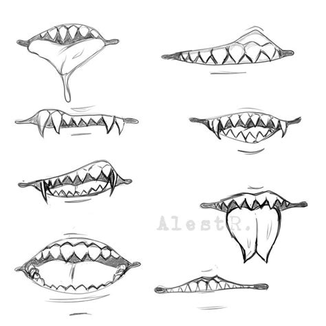 How To Draw Monster Teeth - Drawing.rjuuc.edu.np