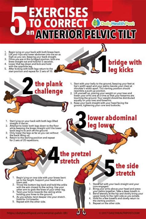 5 exercises to correct an anterior pelvic tilt to get rid of hip lower ...