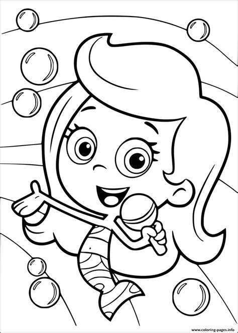 Molly Bubble Guppies Coloring page Printable