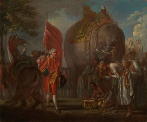 Clive of India and Mir Jafar after the battle of Plassey which was a ...