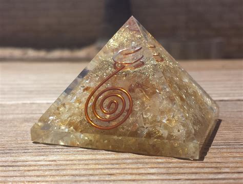 Extra Large (70-75mm) CITRINE Orgone Gemstone Pyramid X-Large Pyramid ...