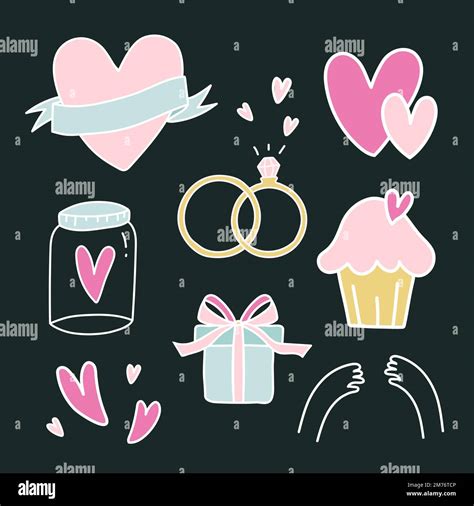 Set of love symbols vector Stock Vector Image & Art - Alamy