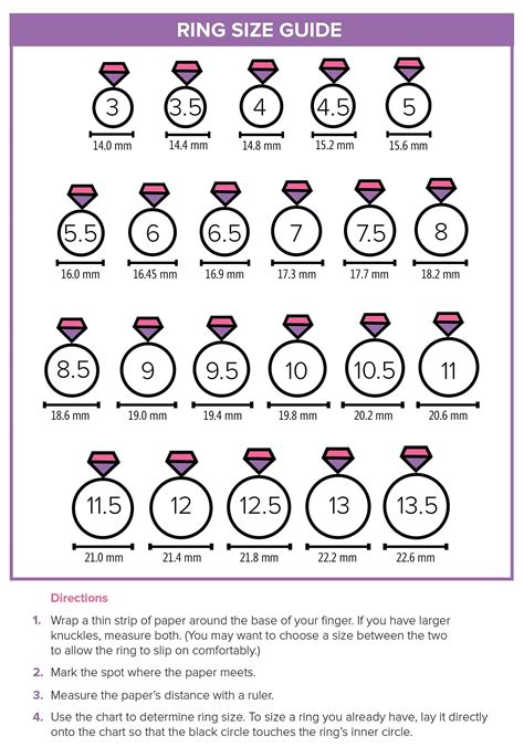 Printable Ring Size Measurement