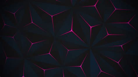 Download wallpaper 2560x1440 abstract, triangle, edges, glow, dark ...