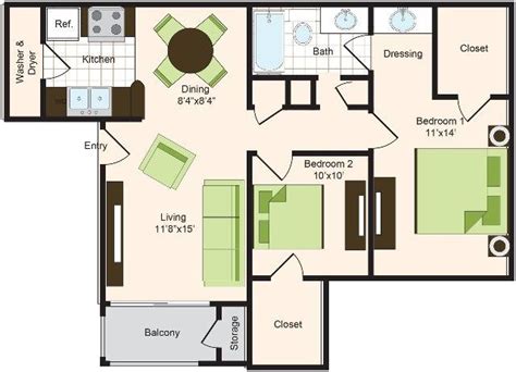 Model: CJ Bed: 2 Bath: 2 Size: 847 sq Ft. View Similar