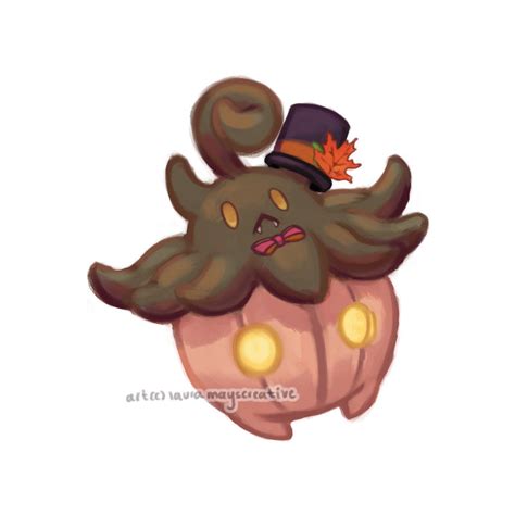 Pokemon GO Halloween Event Pumpkaboo Painting by lauramayscreative on ...