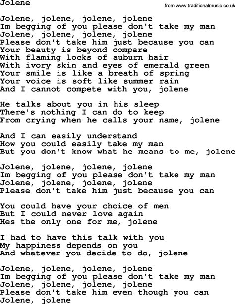 Jolene Lyrics