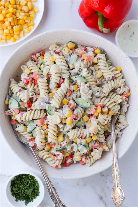 Tuna & Sweet Corn Pasta Salad – Goodness Avenue