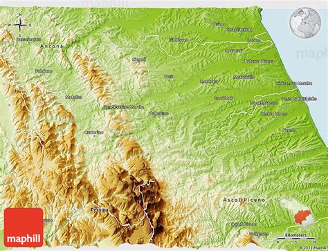 Physical 3D Map of Macerata