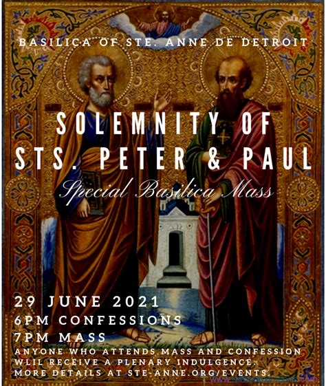 Feast of Ste Peter and Paul - Sainte Anne de Detroit