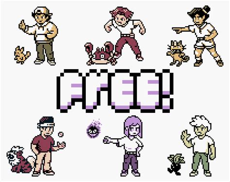 Gen 2 Pokémon trainer sprites and portraits by GibbonGL