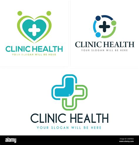 Medical clinic health care logo design Stock Vector Image & Art - Alamy