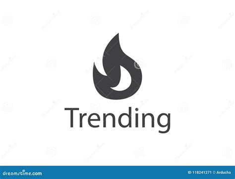 Trending logo stock vector. Illustration of heat, news - 118241271