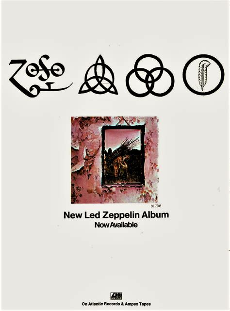 Period Image Art / DigiEpins: 1971 Led Zeppelin IV Zoso Album Atlantic ...