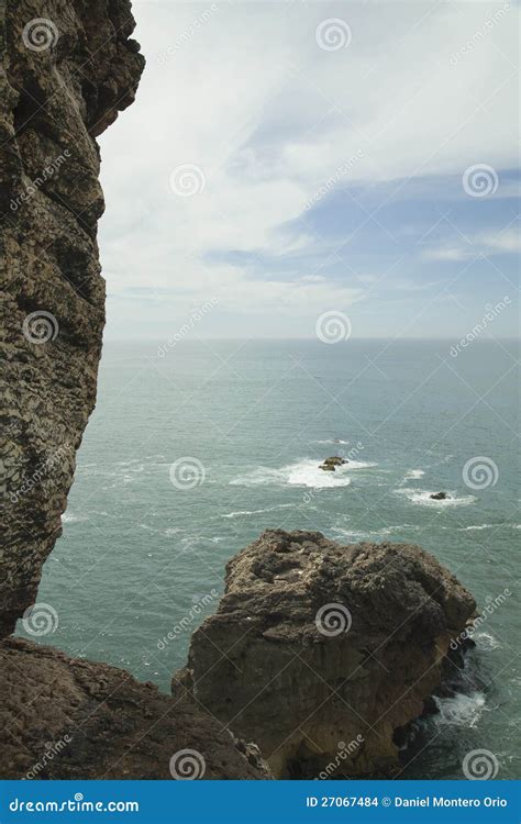 Nazare Cliff in Portugal stock photo. Image of tourist - 27067484