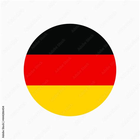 Round german flag vector icon isolated on white background. The flag of ...