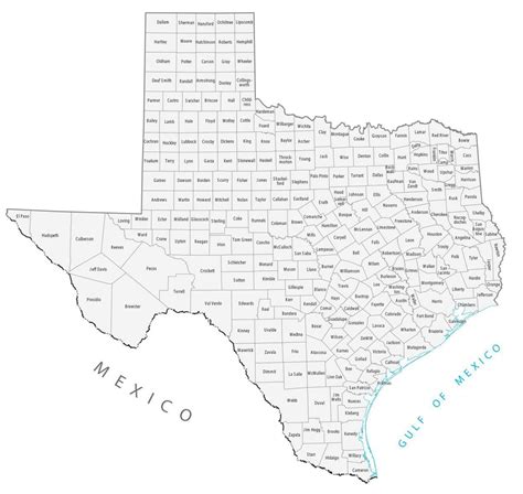 Texas County Map - GIS Geography