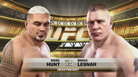 EA Sports UFC Mark Hunt vs Brock Lesnar Fight 2 - YouTube