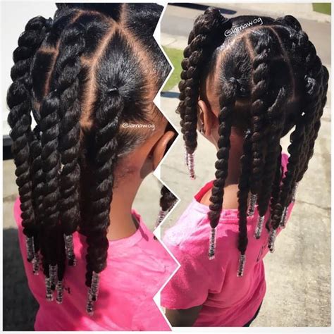 Casual Little Girls Ponytail Hairstyles For Black Curly Fries Hairstyle