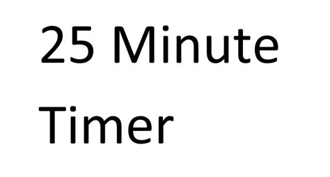 25 Minute Timer - A free online timer